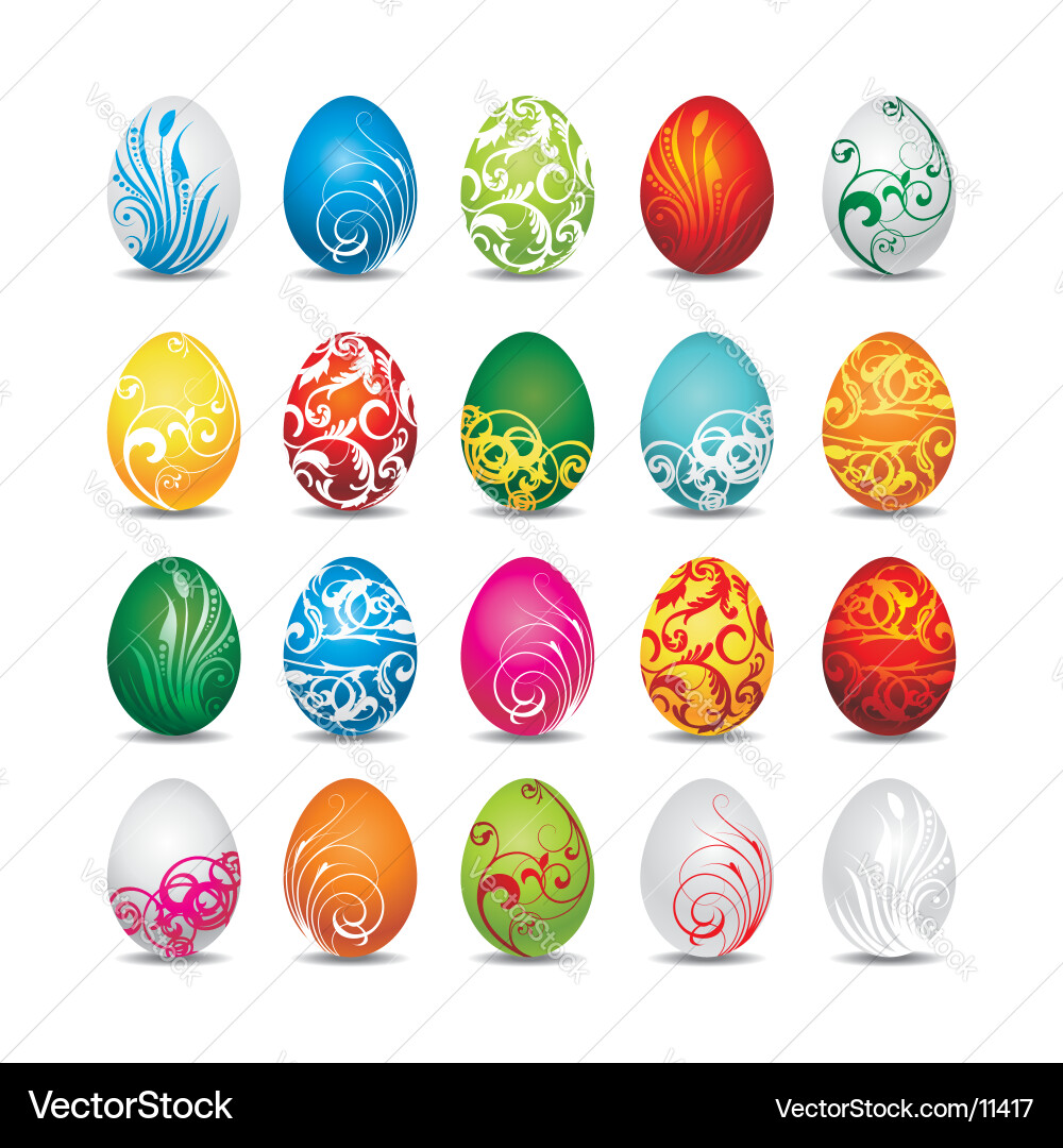 small easter eggs to colour. Twenty Color Easter Eggs On