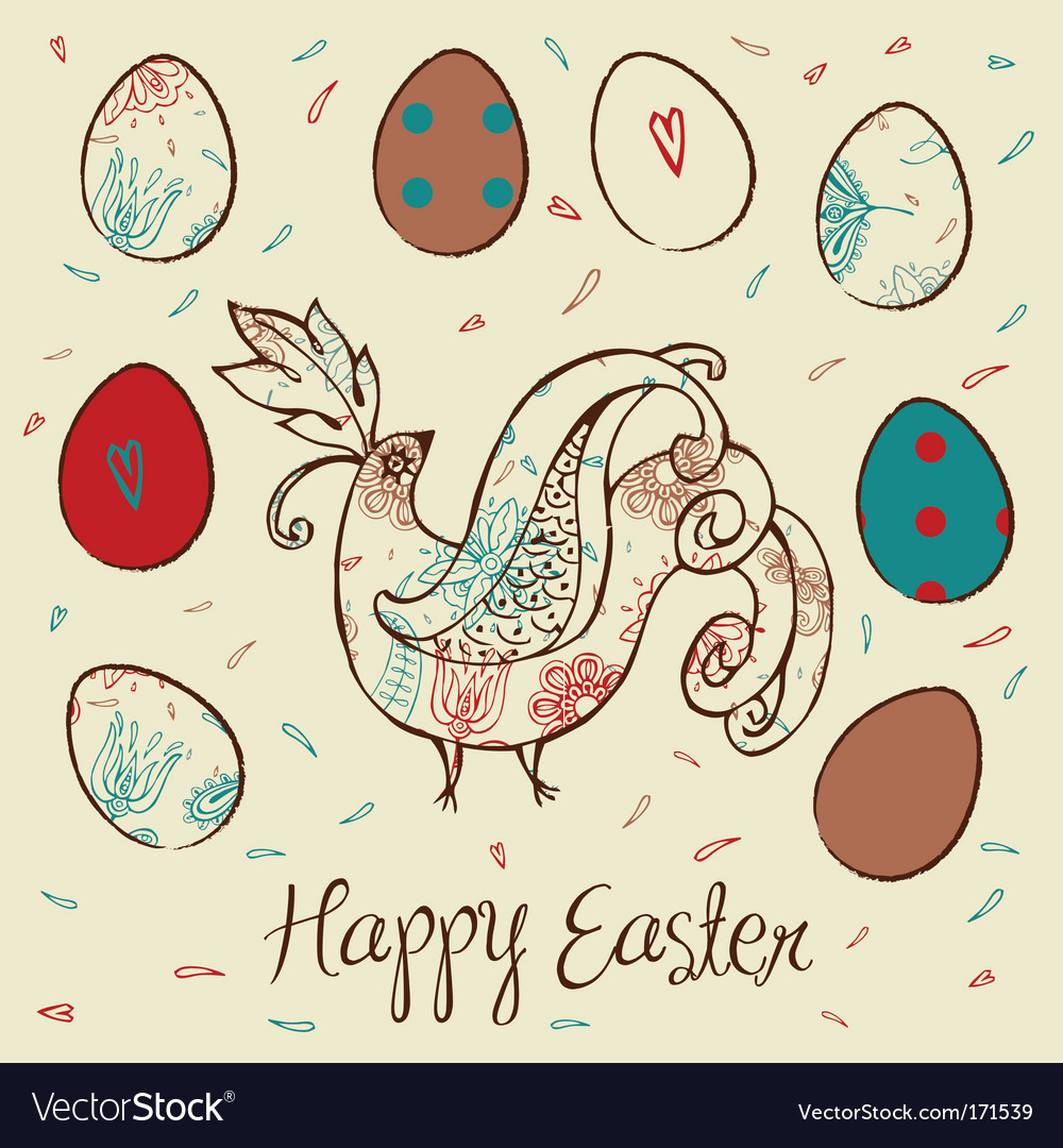happy easter cards images. Happy Easter Card Vector