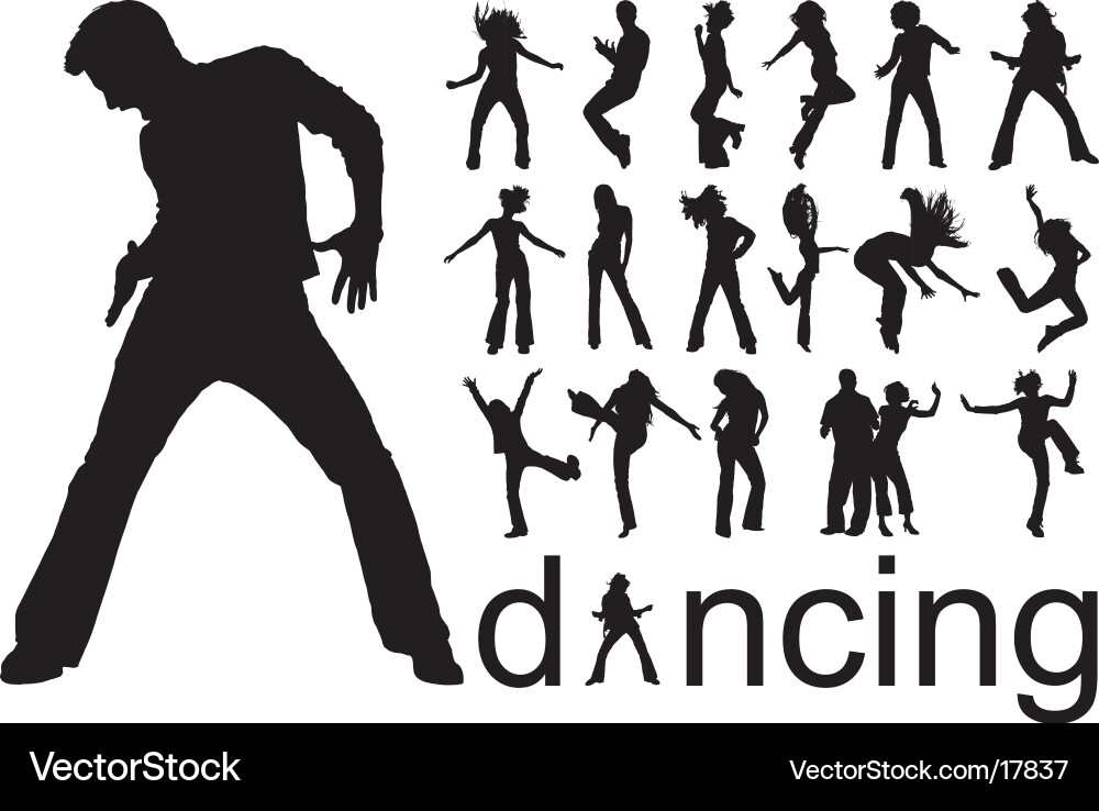 people dancing silhouette. people dancing silhouette.