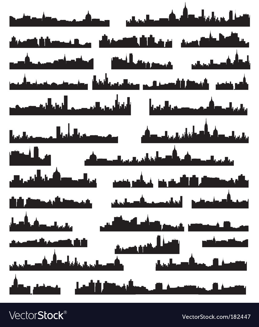new york skyline silhouette vector. new york skyline silhouette