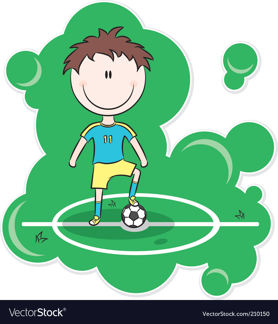 soccer player cartoon. Cartoon Soccer Player Vector