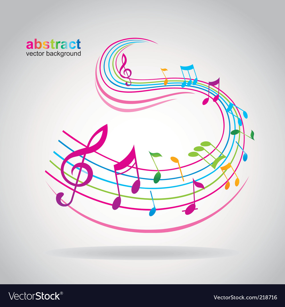 music background vector. Colorful Music Background