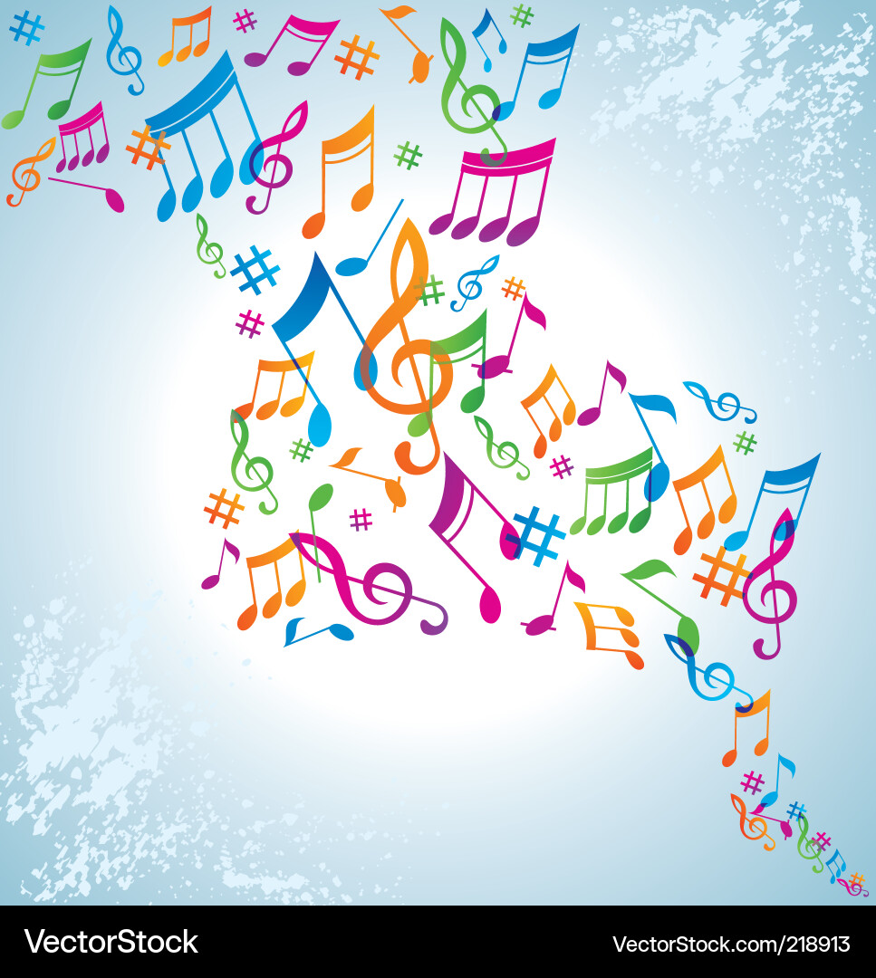 music background vector. Colorful Music Background