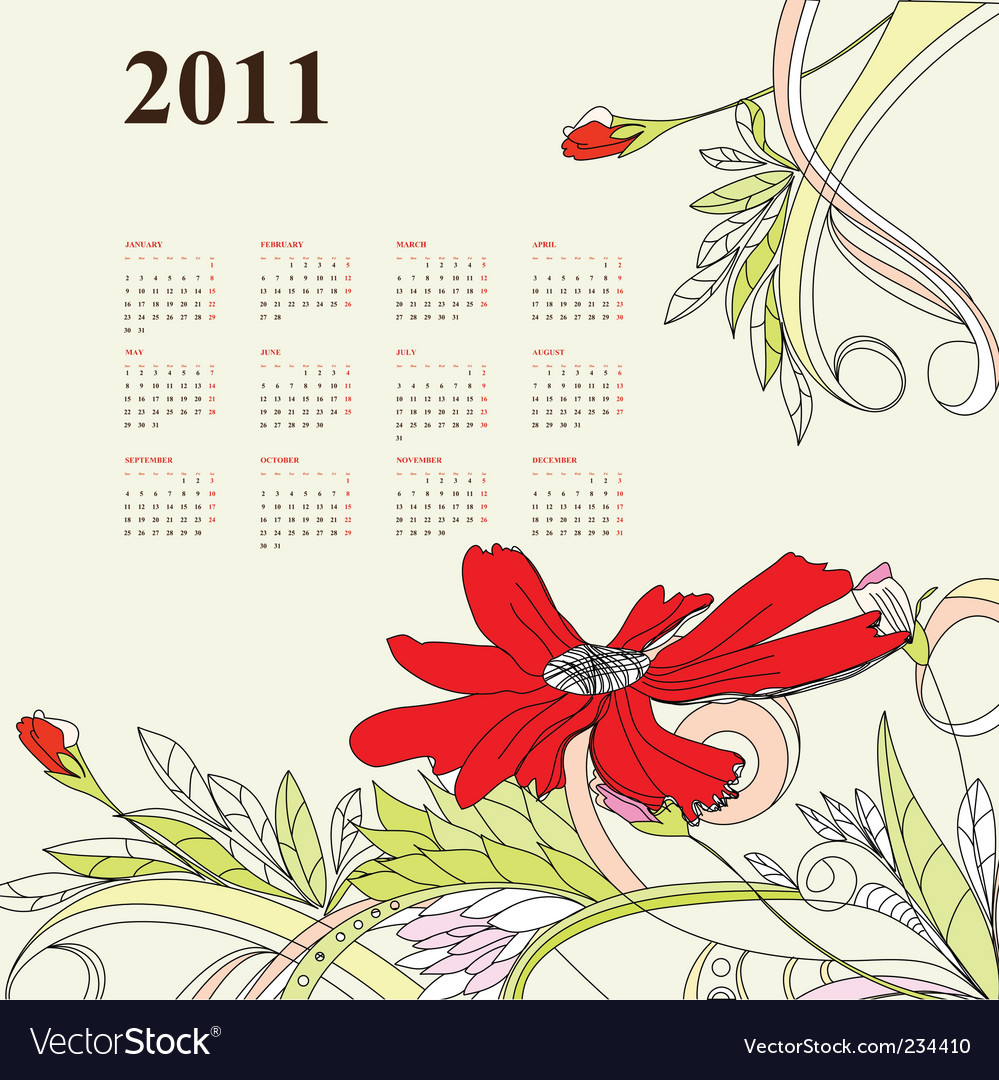 calendar 2011 template. Template For Calendar 2011
