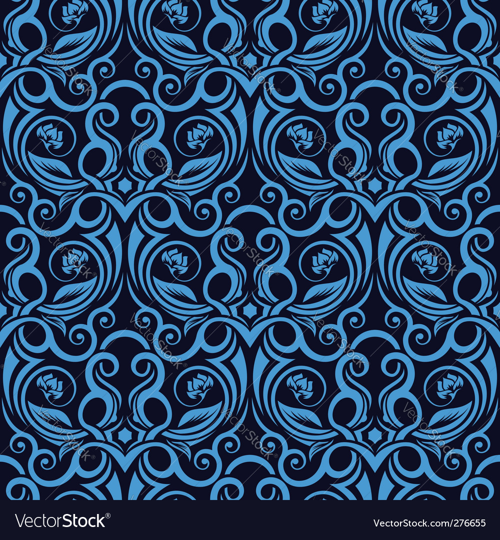 wallpaper vector blue. Blue Seamless Wallpaper Vector