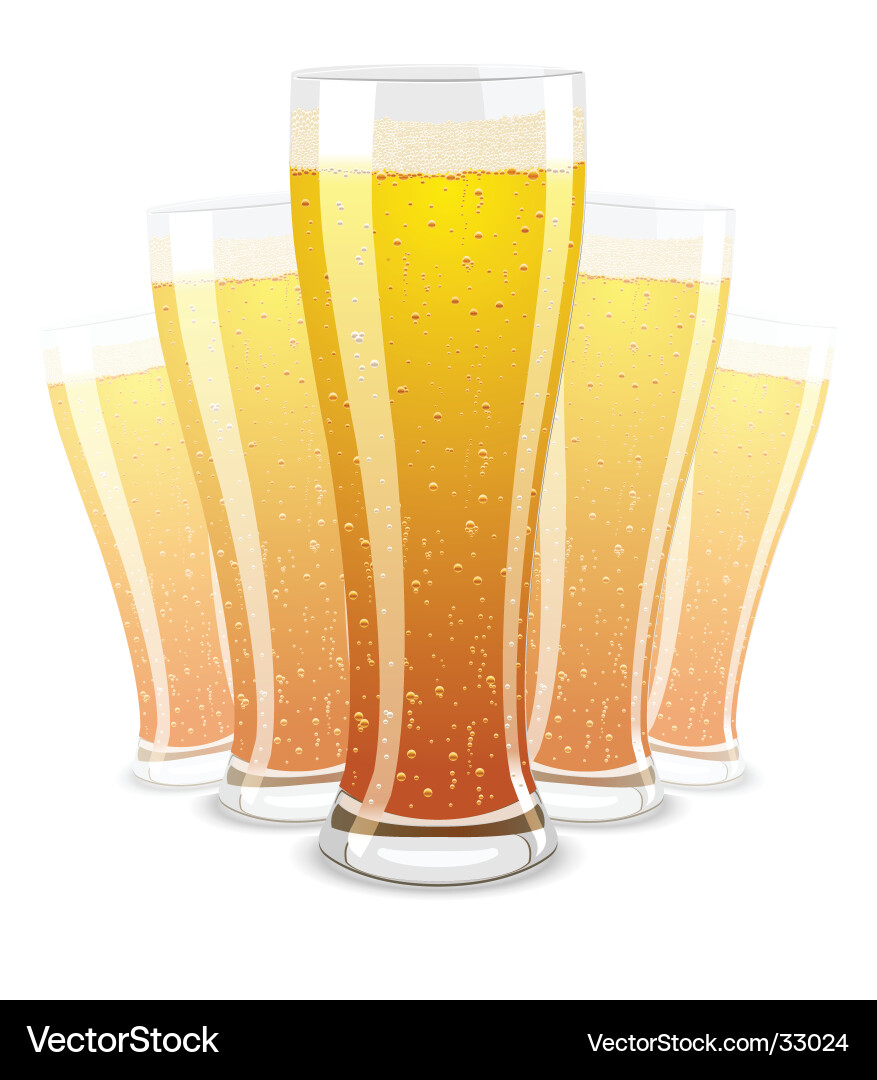 beer glass vector. Illustration Of Beer Glasses
