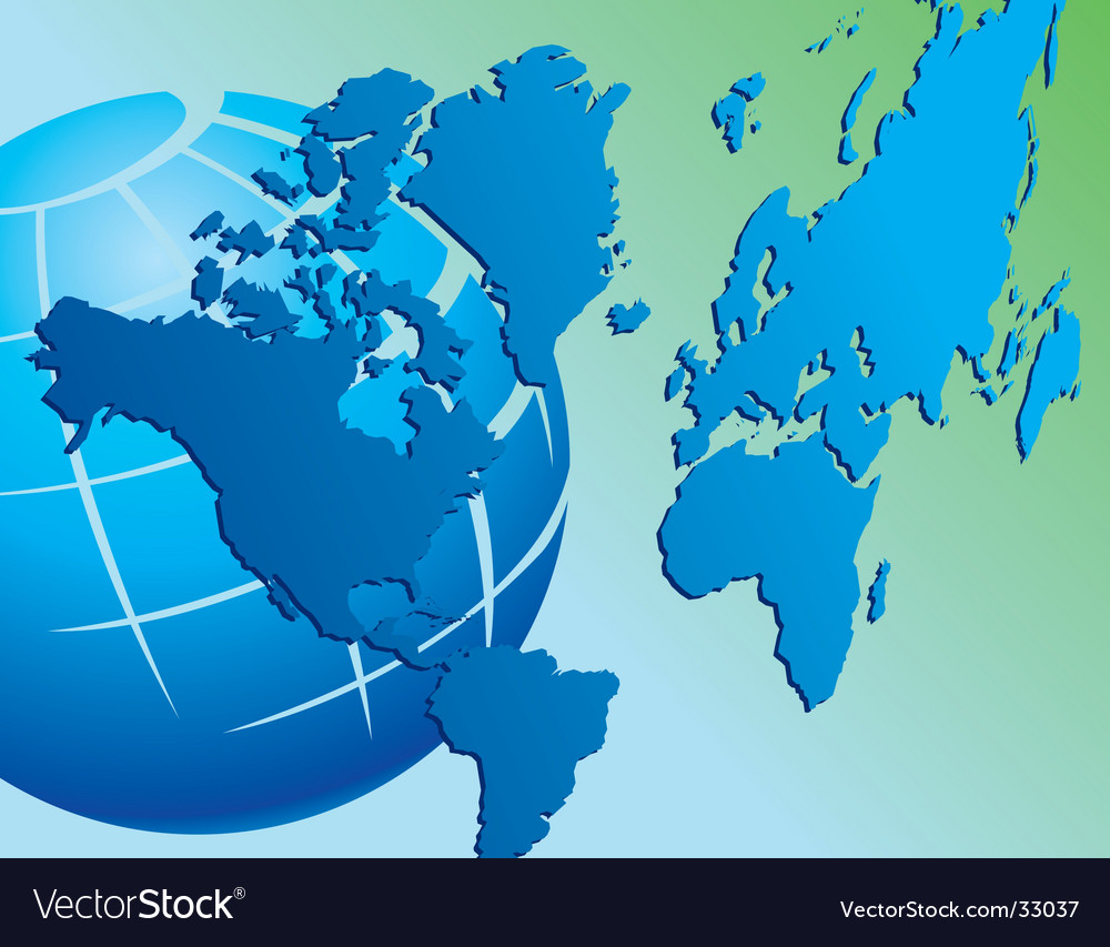 World Map Flat Globe. World Map Globe.