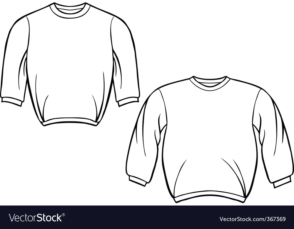 sweatshirt vector template. Sweatshirt Set Vector
