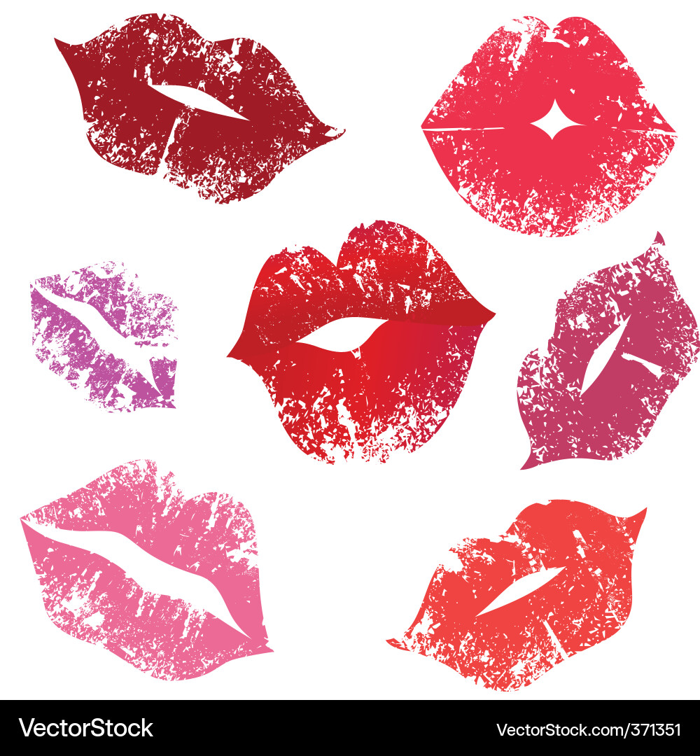 Pictures Of Lips. Print Of Lips Kiss Vector