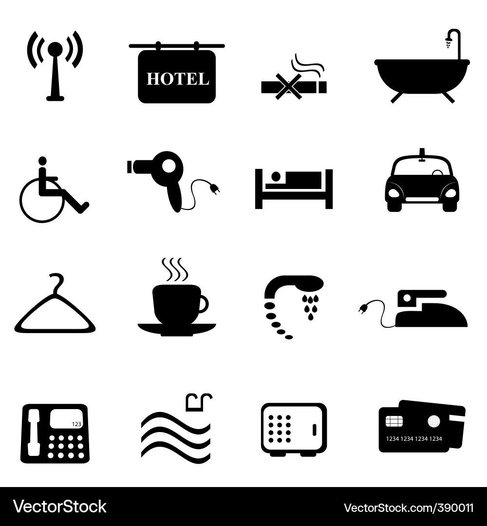 hotel icons free. Hotel Icons Vector
