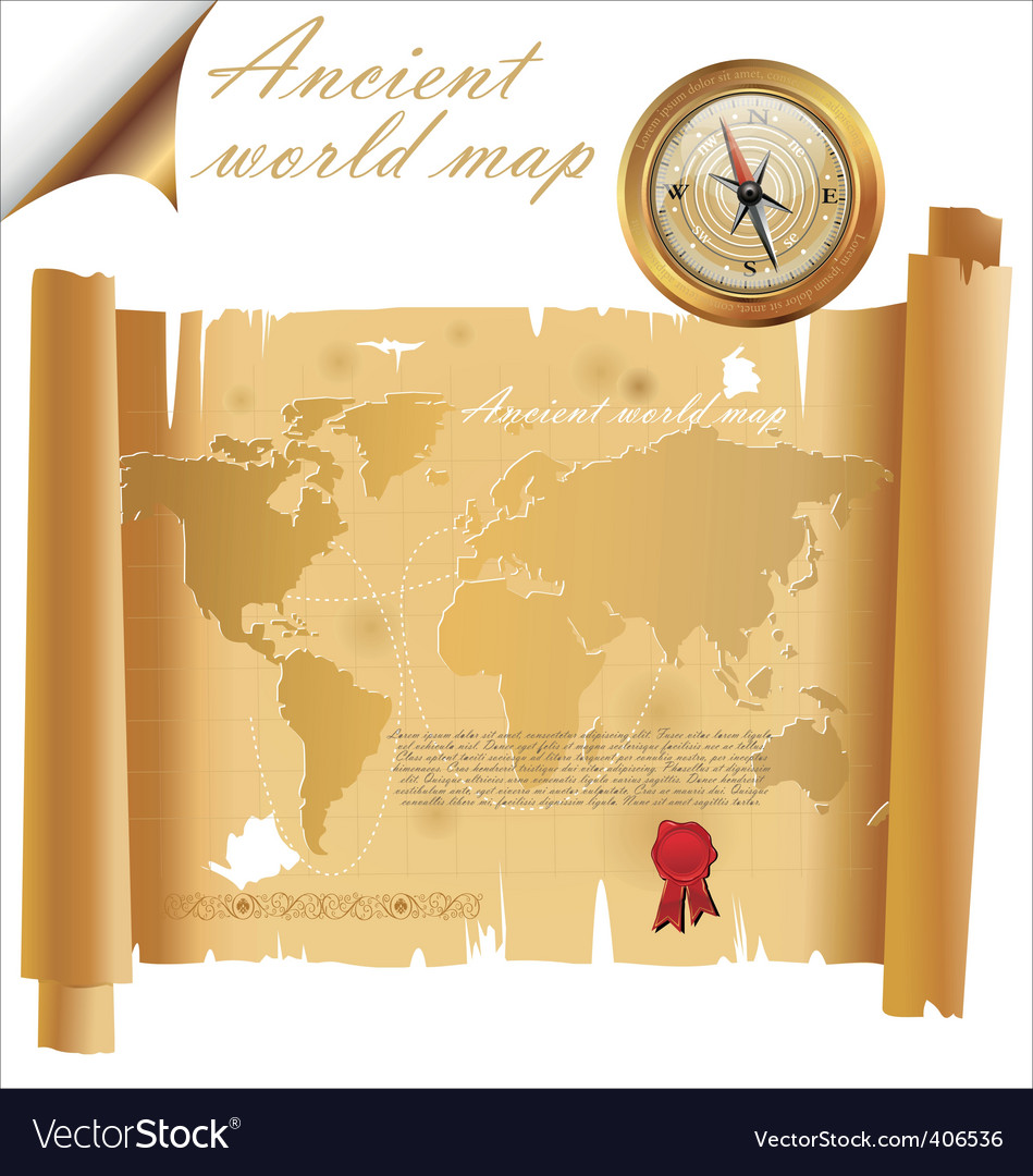 World Map Eps. Ancient World Map Vector