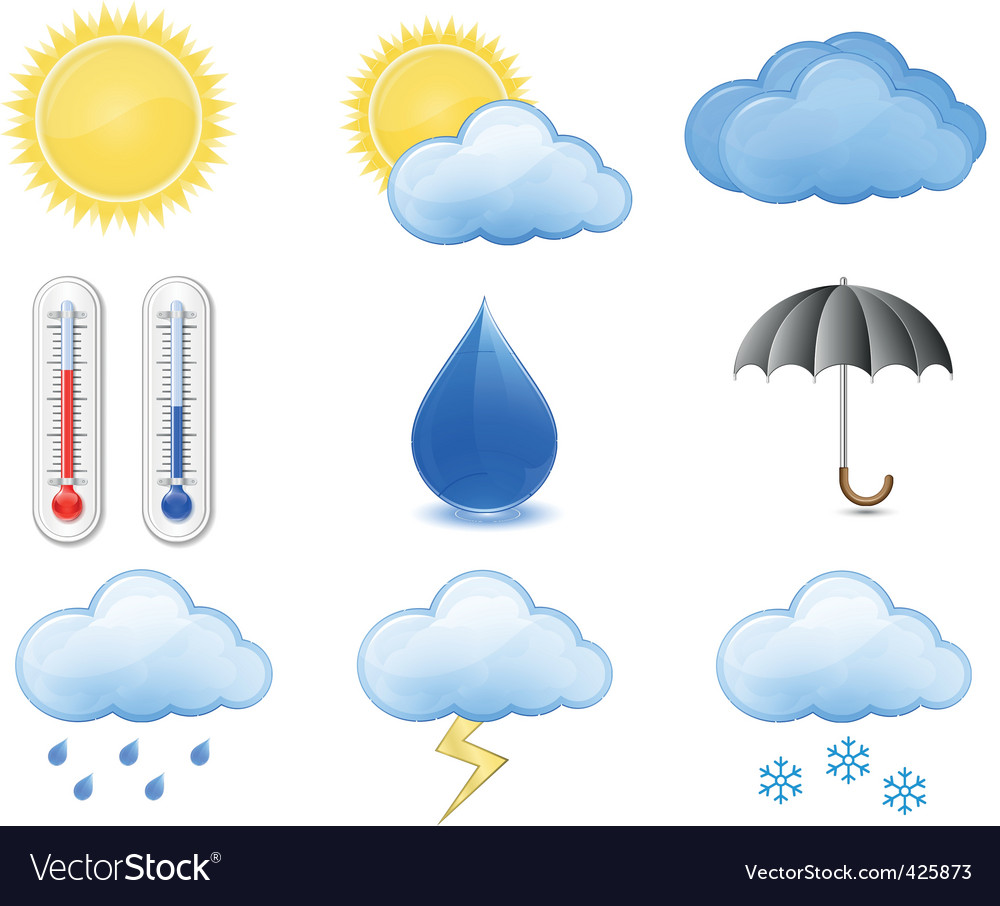 weather forecast icons. Weather Forecast Icons Vector