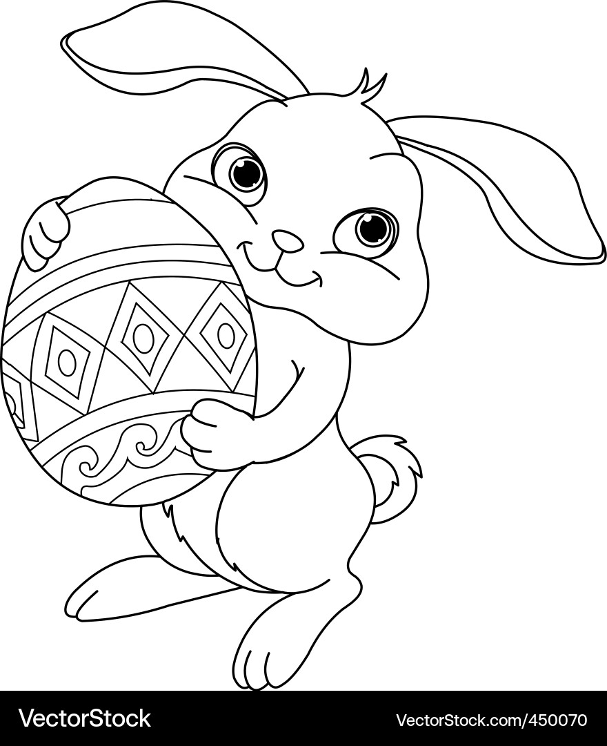 Coloring Pictures Of Bunnies. Easter Bunny Coloring Page