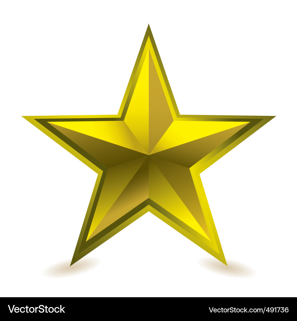 gold star award. Gold Star Award Vector