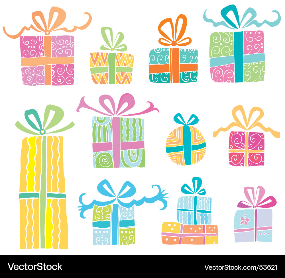 free gift box vector. Colorful Gift Boxes Vector
