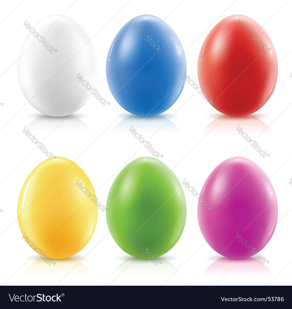 easter eggs pictures to colour. Set Of Color Easter Eggs