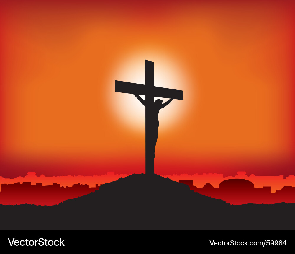 jesus on cross silhouette. Jesus On Cross Vector