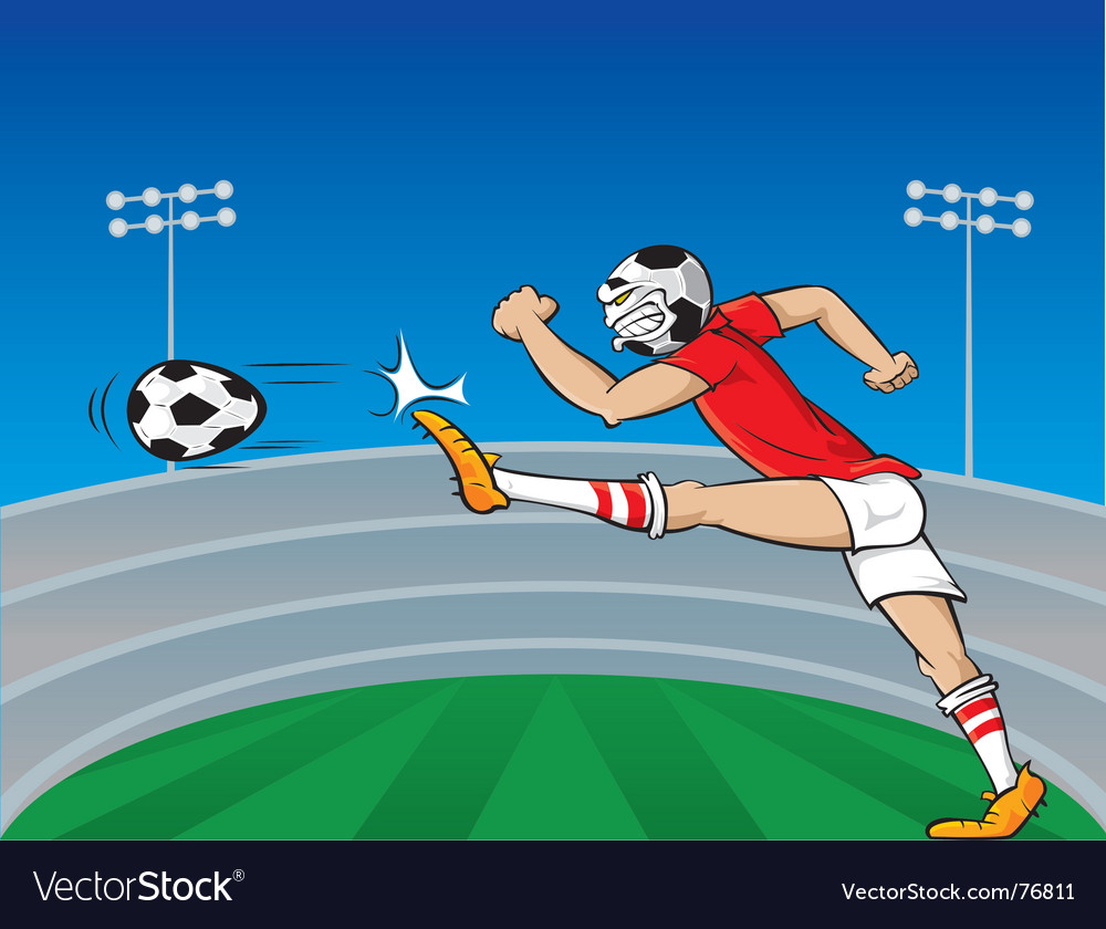 soccer player cartoon. Soccer Player Cartoon Vector