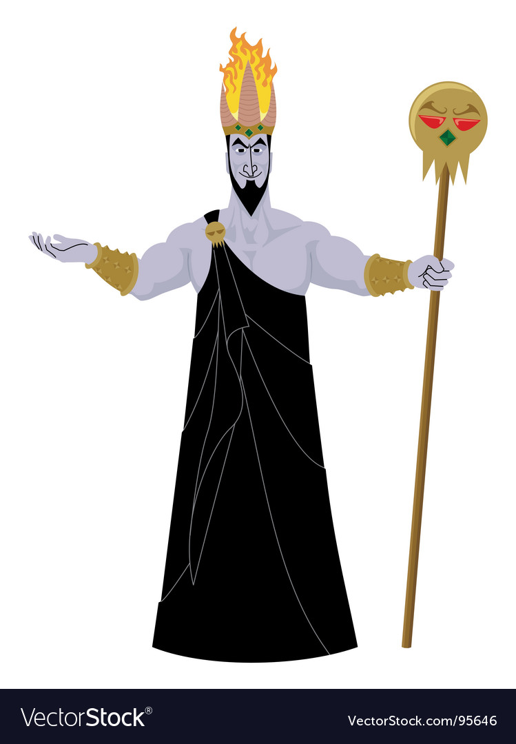 scepter of hades. Hades On White Vector