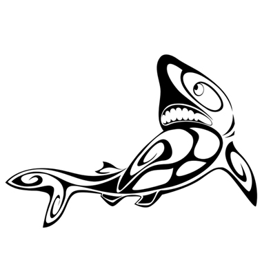 Shark Tattoo Vector. Artist: Seamartini; File type: Vector EPS 