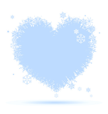 Heart Shape Vector. Heart Shape Of Snowflakes