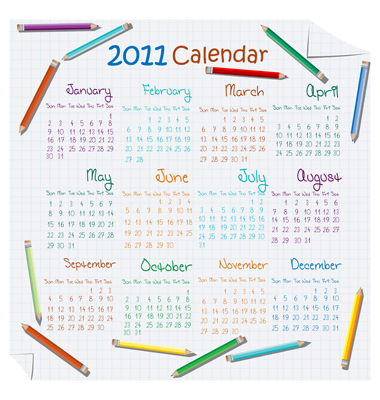 2011 Calendar Vector. Artist: Lirch; File type: Vector EPS 