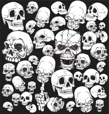 Skull Tattoo Background Vector. Artist: creative4m; File type: Vector EPS