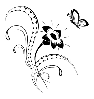 Flower Pattern Tattoo Vector. Artist: MariStep; File type: Vector EPS 