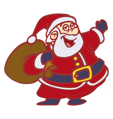 funny santa. Funny Santa Vector