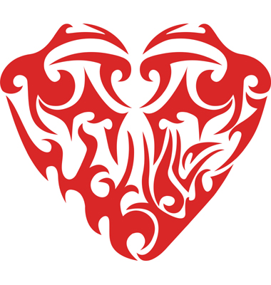 Tribal Sacred Heart Tattoo Aprons by WhiteTiger_LLC