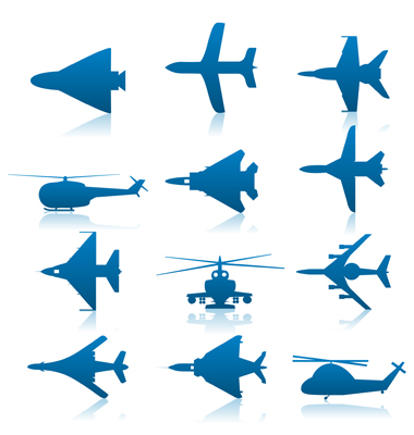 Airplane Icons Free. Aircraft Icons Vector