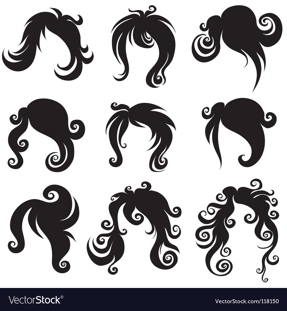 big set of black hair styling for woman from my big hair styling series