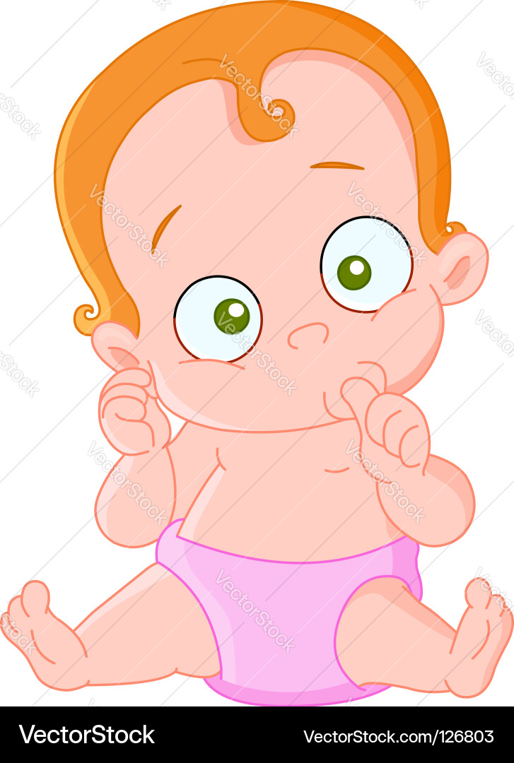 Red Hair Baby Girl Vector. Artist: yayayoy; File type: Vector EPS 