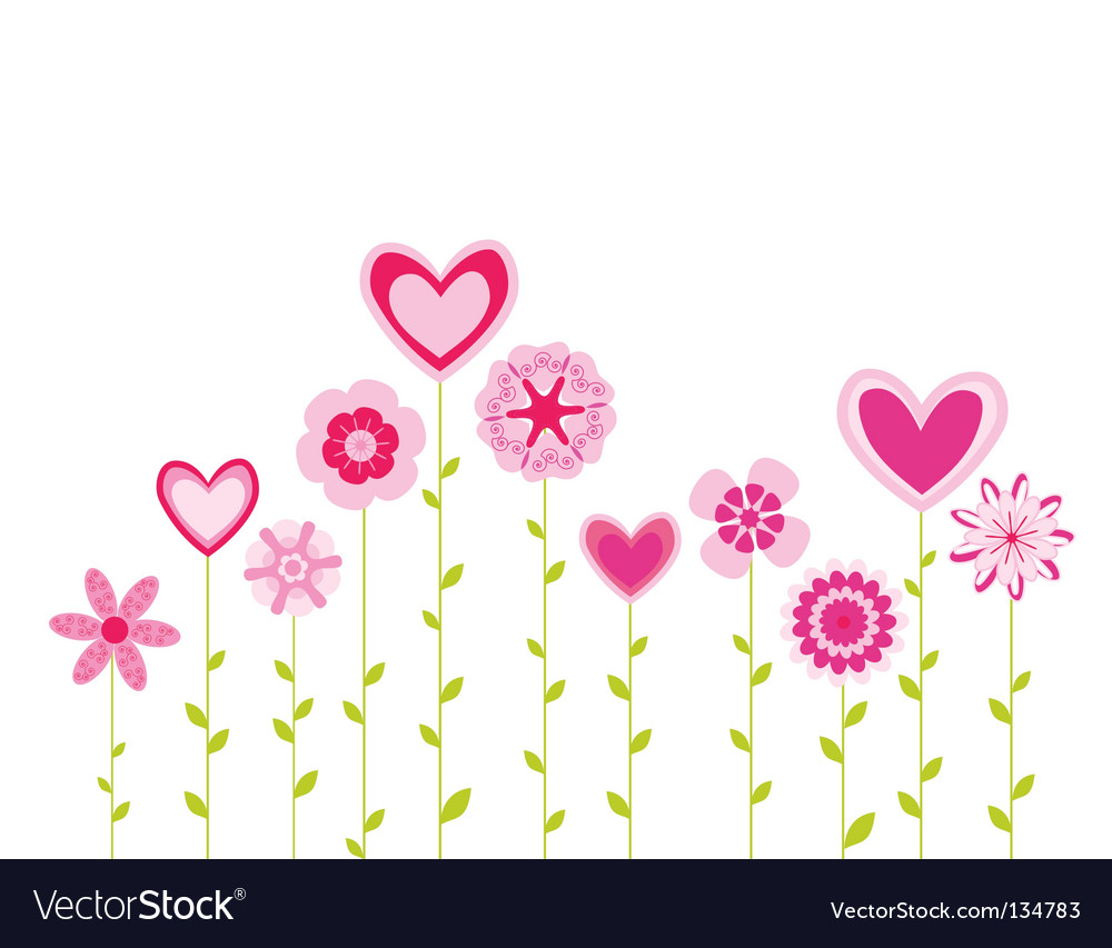 Images Of Flowers And Hearts. Flowers And Hearts Vector