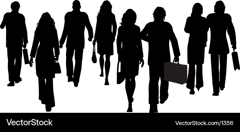Business People Walking Away Vector. Artist: kjpargeter; File type: Vector 