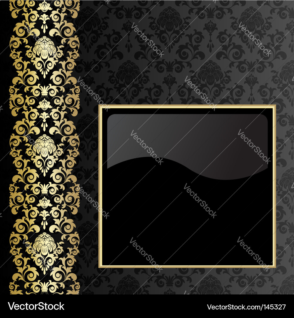 Black And Gold Background Vector. Artist: elenashow; File type: Vector EPS 
