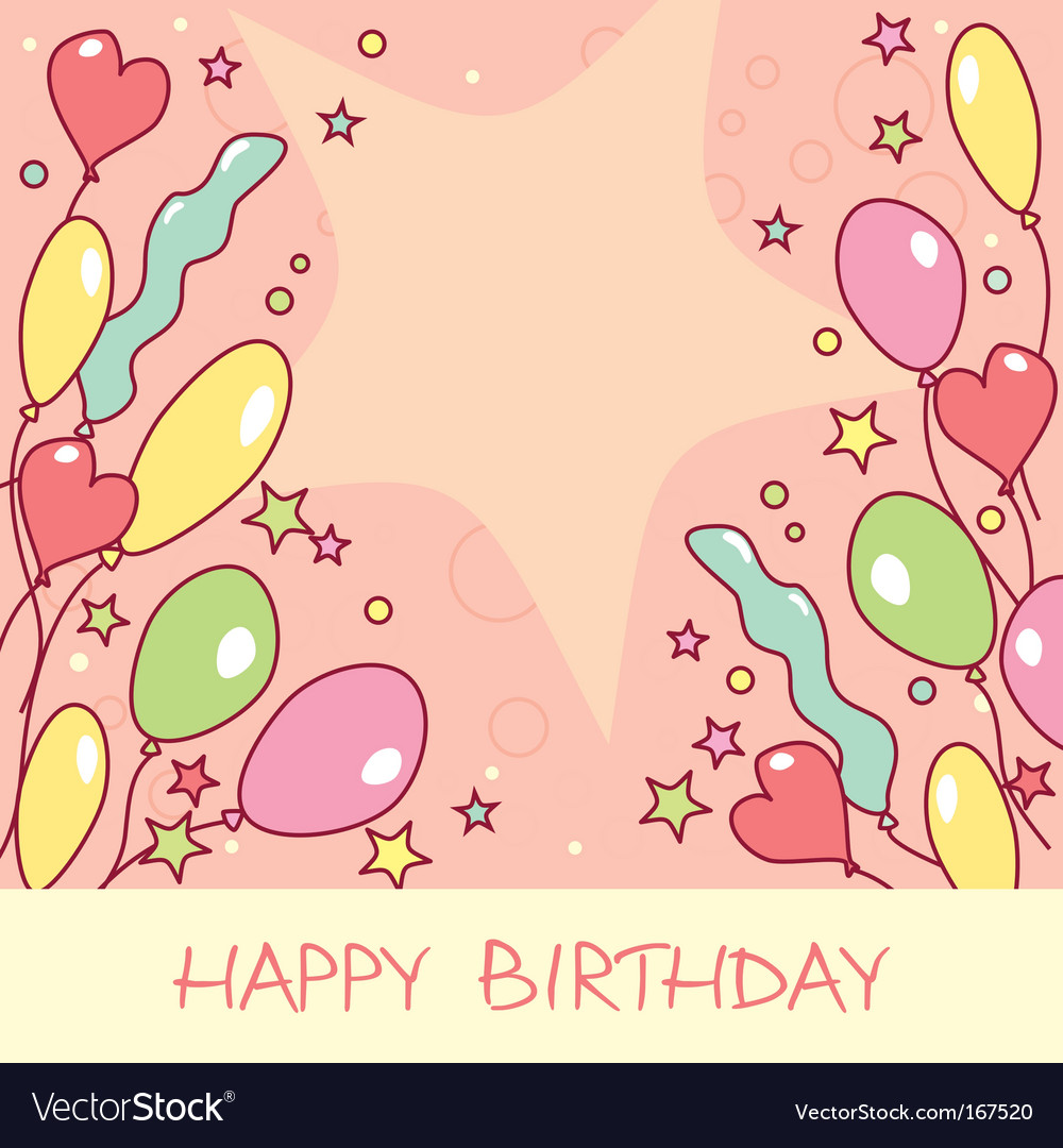 happy birthday card with balloons. Keywords: happy background design 