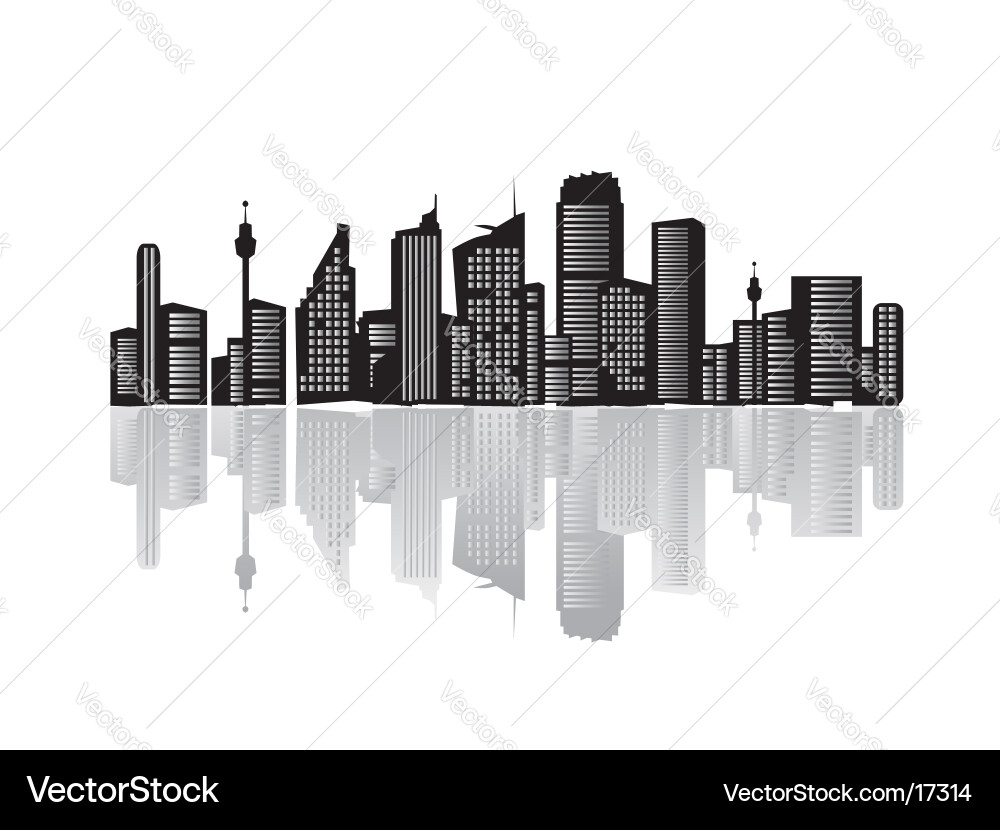 new york skyline silhouette. hair new york city skyline