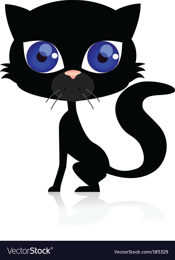 Black Cat giveaway shave art animals cat black outline conformation white 