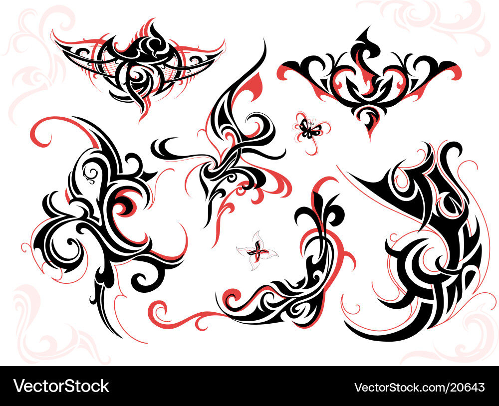 Tribal Tattoo Designs Vector. Artist: AKV; File type: Vector EPS 