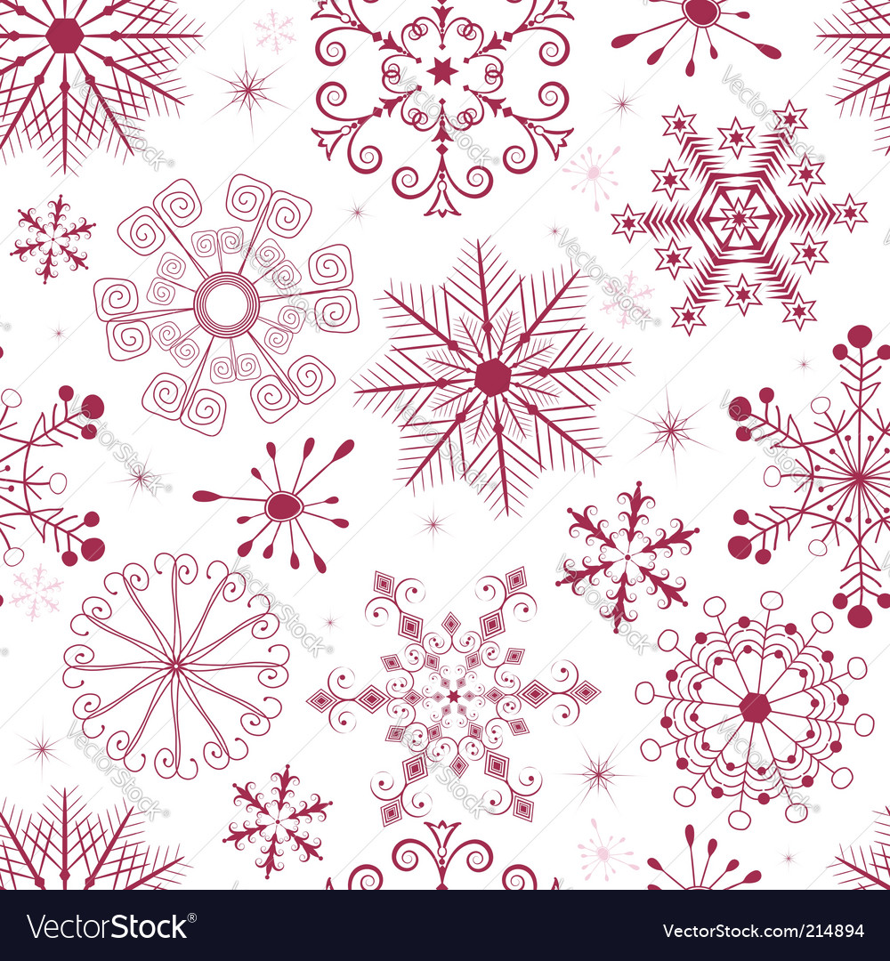 red and pink snowflakes