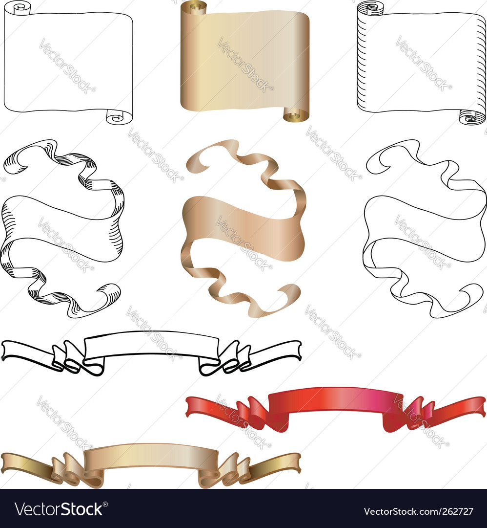 scroll banner clipart. paper scroll or roll icon
