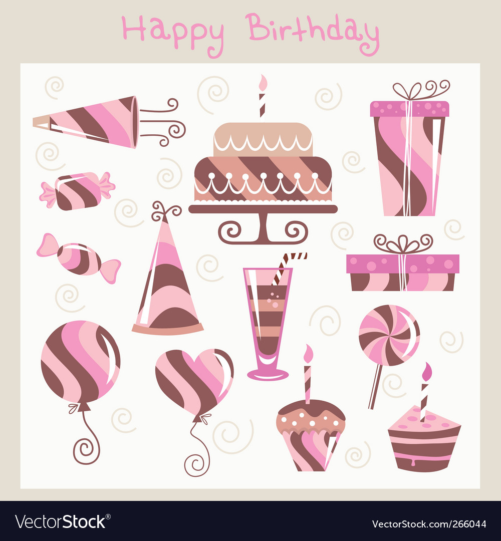 Happy Birthday Cake Vector. Artist: Rocket400; File type: Vector EPS