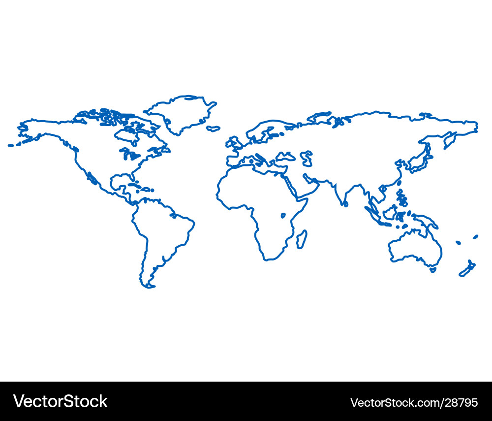 World Outline Vector. Artist: svetlin; File type: Vector EPS 