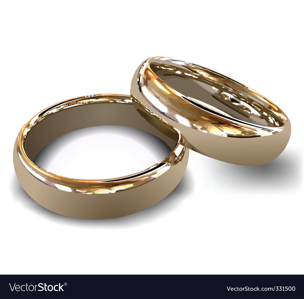 Description Gold wedding rings Vector Expanded License Yes