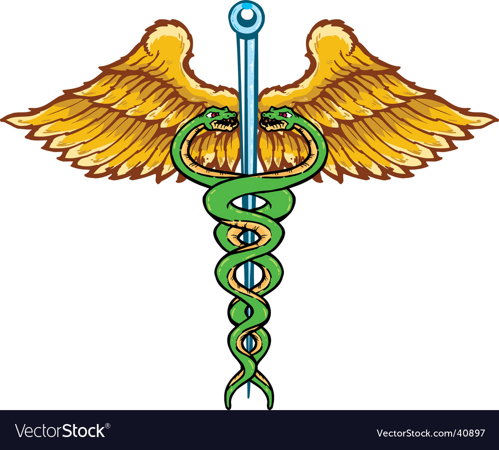 Caduceus The Symbol Of Healing Tattoo Style V Vector