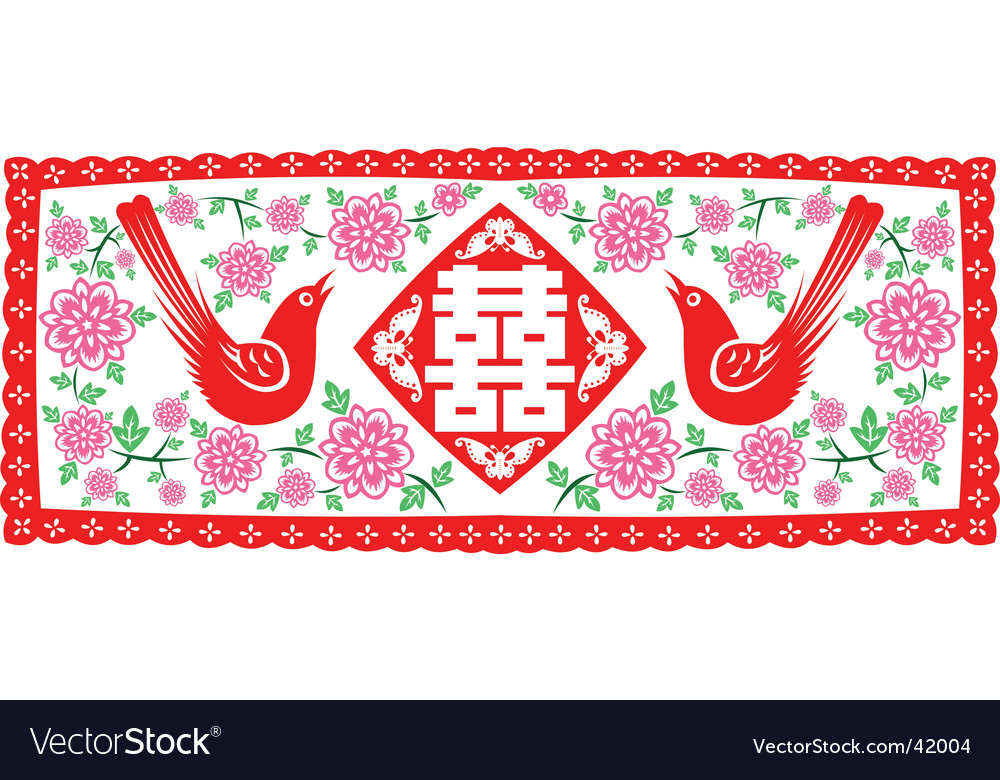 Description A paper cut of Chinese wedding symbol Expanded License Yes