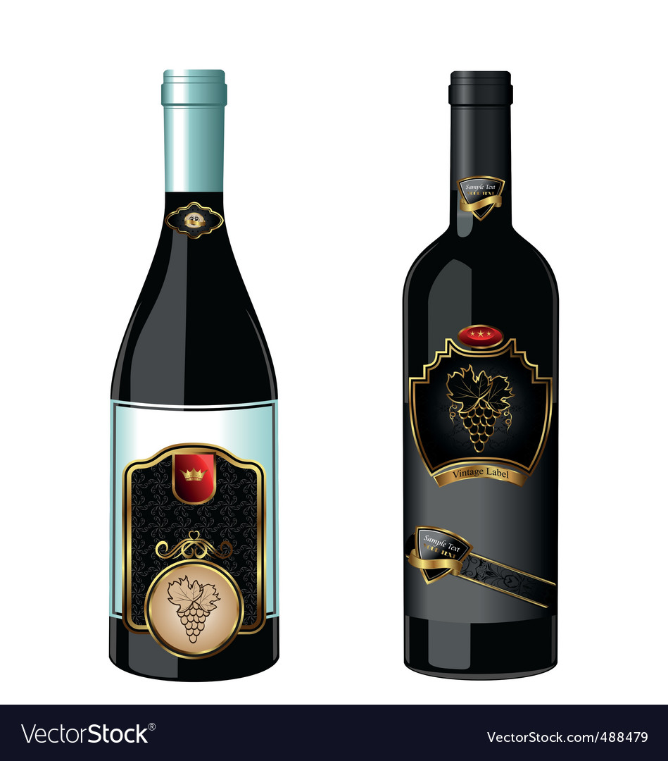 Free Vector Labels on Wine Bottles With Label Vector 488479   By Smeagorl