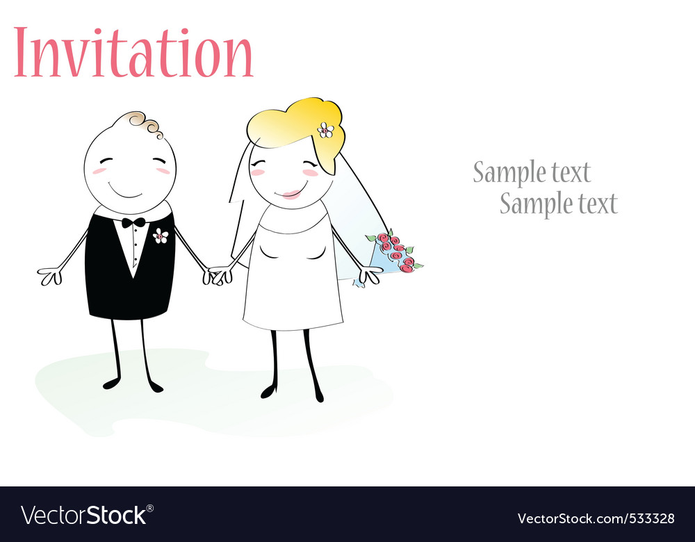 Description cartoon wedding invitation Expanded License Yes