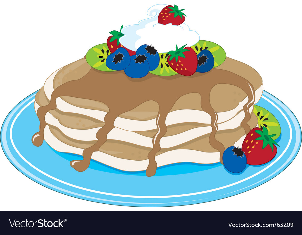 pancakes with fruit. Pancakes fruit vector